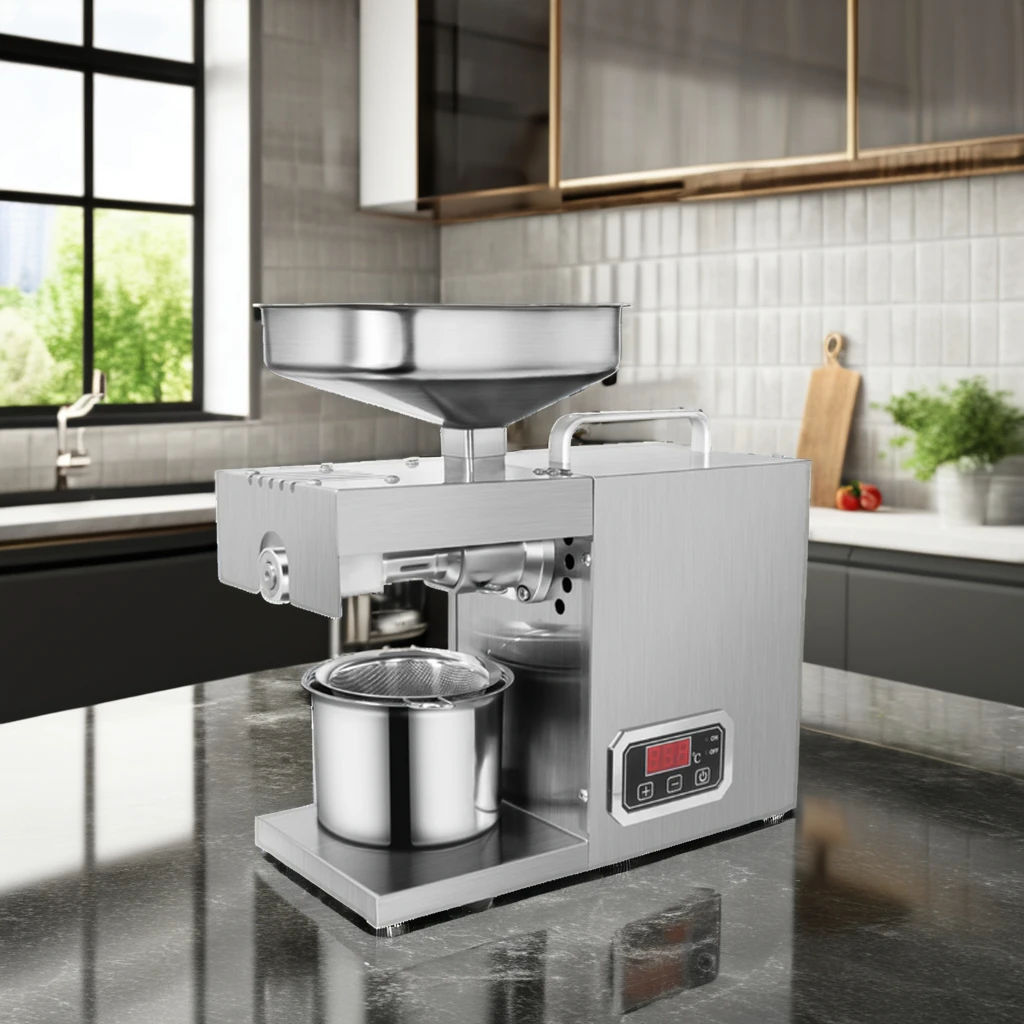 MJ 3 kg/h Mini Home use Oil Presser Small 600W Stainless Steel Peanut Sesame Sunflower Cocoa Seeds Oil Press Machine 501S