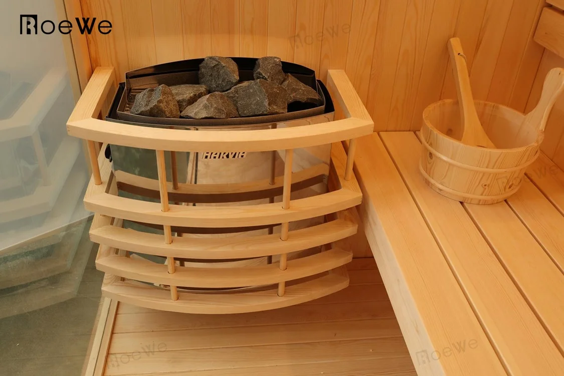 Roewebath luxury sauna room, 1500x1200 dry sauna room, traditional wooden dry sauna cabin