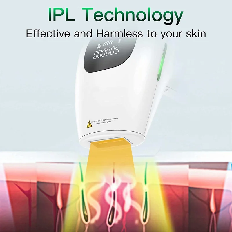  Wholesale 2021 IPL Hair Removal Laser Machine Permanent Facial Body Leg Armpit Epilator From Home