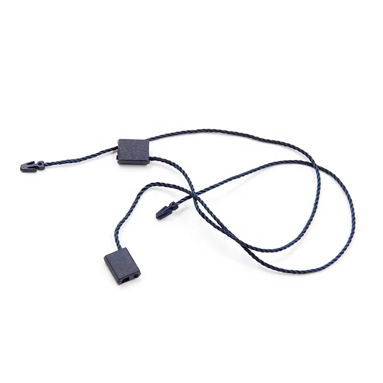 Polyester Clothing Cords Tags Durable Ropes Hang Tag Plastic Square Strings
