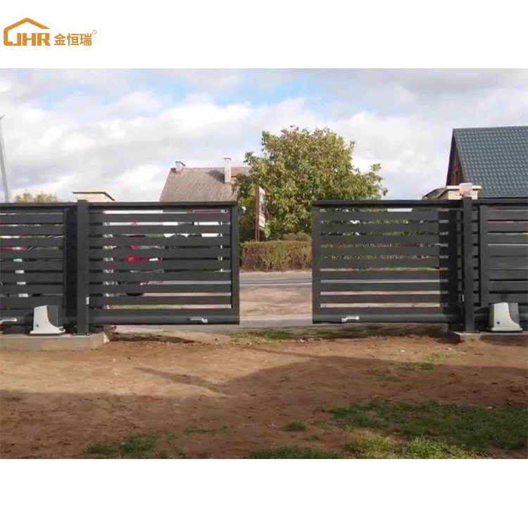 Lightweight 14 Ft Iron Gate Swing Elegant Portail Automatique Yard Aluminum Fence Panel Driveway Sliding Gate for Garden