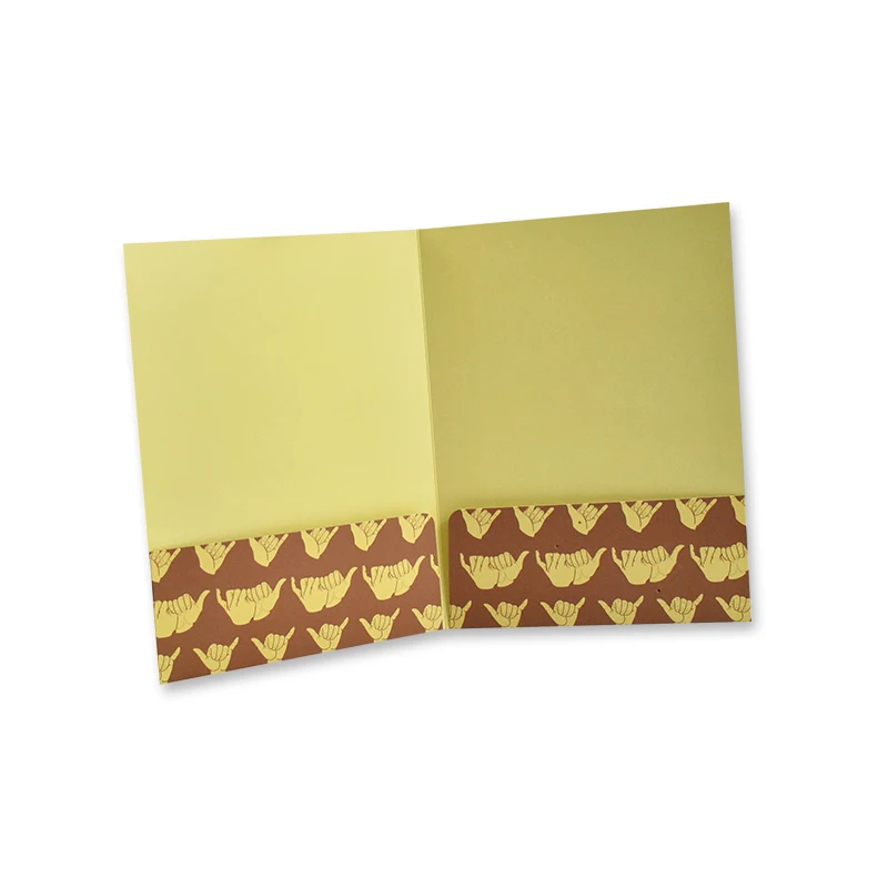 Zhanyi top selling US A4 size custom presentation folder custom letter size with two flaps 300gsm paper