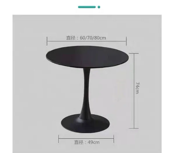 New Small Simple tulip table leisure table household tea coffee round table