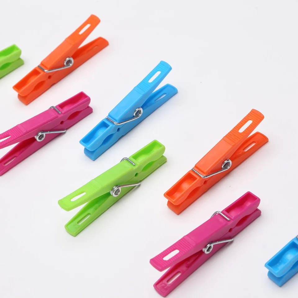 High Quality Colored Clothes Pins Laundry Clothespins for Closure on Clothes and Linens Plastic Clothes Pegs
