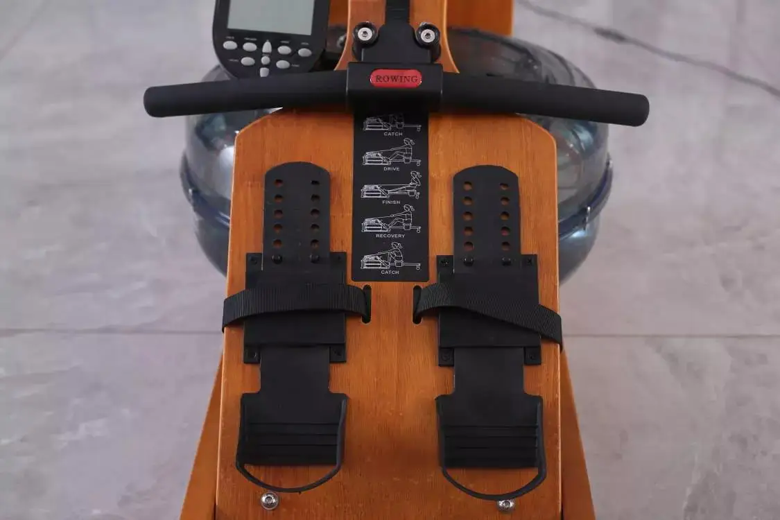 Wholesale Customized Gym Equipment Foldable Wood Water Rower Folding Seated Water Rowing Machine