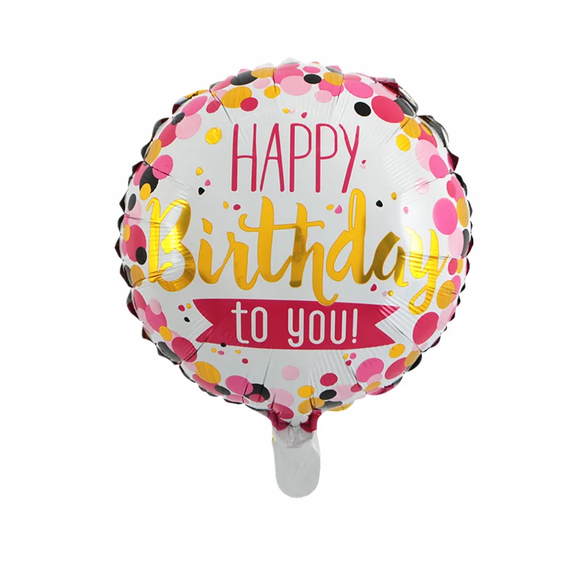 Wholesale 18 inch happy birthday custom printing party foil helium globos balloon