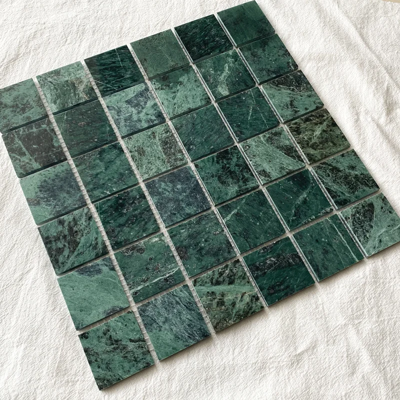 Polished Surface Italian New Sukabumi Green Marble Mosaic Swimming Pool Tile