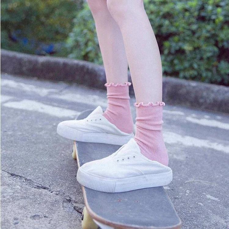 
Wholesale Soft Plain Long Socks Woman Girls Loose Slouch Socks 