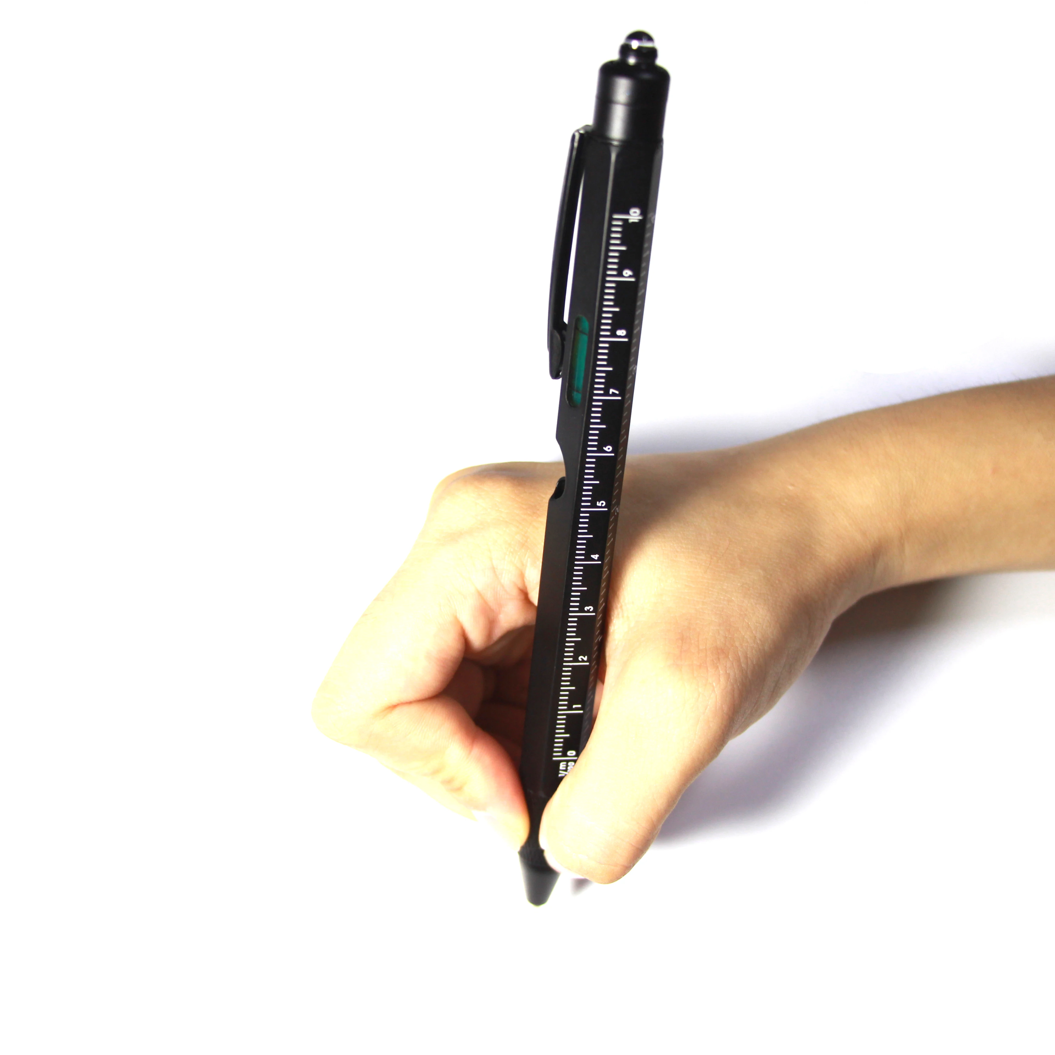 9 in 1 multi tool pen including LED light,bottle opener,rulers,screw driver,stylus,ballpen,Level