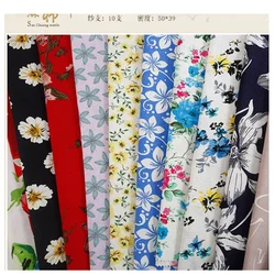 10s many desgin digital Printing organic linen viscose fabric for women dress