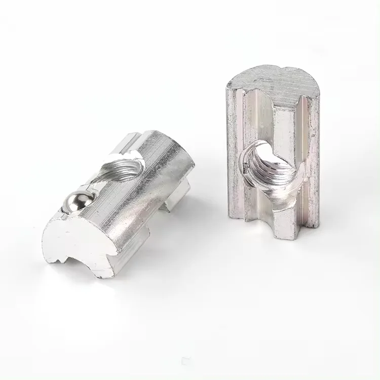 40*40mm Aluminium  T-nut M8 Threaded Self-Aligning Slide-in T-Slot Nut for solar panel mounting