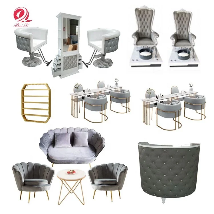 Silla de peluqueria salon furniture set grey hydraulic barber chair for hair salon