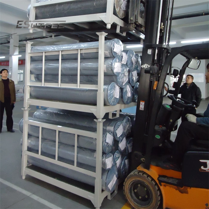 Customized Heavy Duty Warehouse Post Stillages Stacking Roll Fabric Storage Rack System