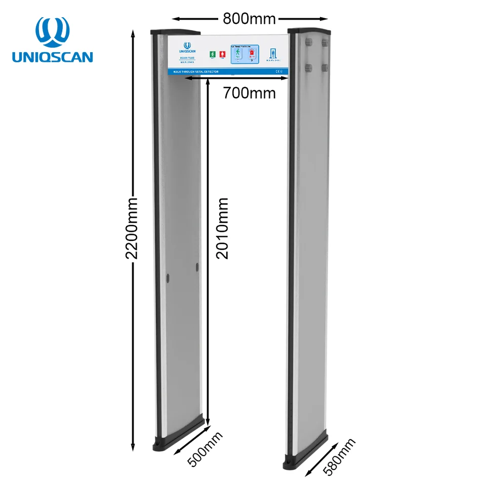 33 Zones Touch LCD Display hotel inspection system equipment Security Industry Body Scanner Walk Through Metal Detector