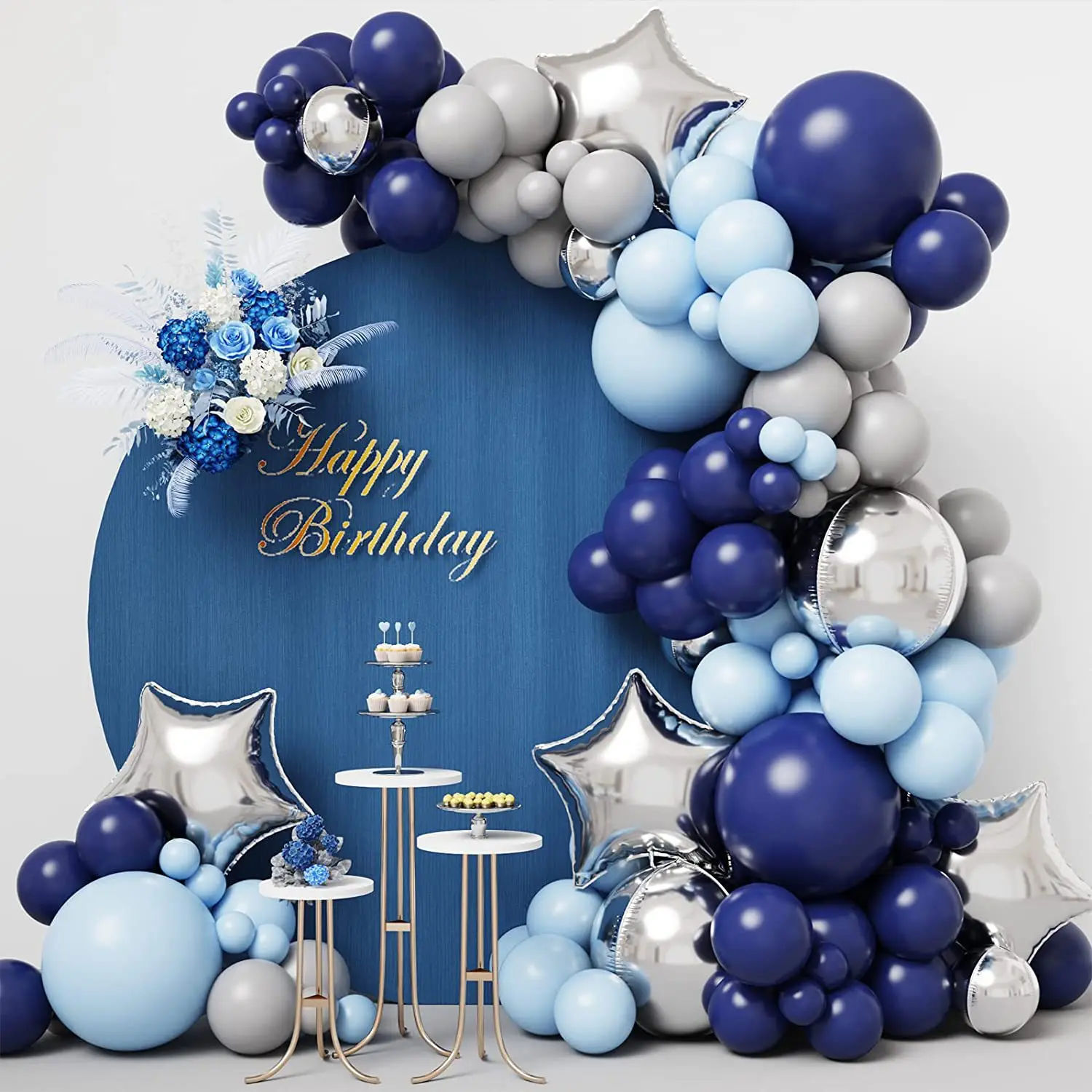 Night Blue Party Balloon Package Cross Border Birthday Balloon Arch Wholesale Amazon Hot Sale Party Decoration