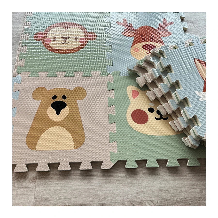 Printing puzzle mat cartoon animal EVA foam floor baby play mat