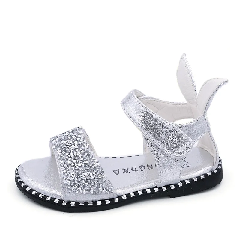 High quality bling-bling children sandals girl dress shoes wholesale anti-slip