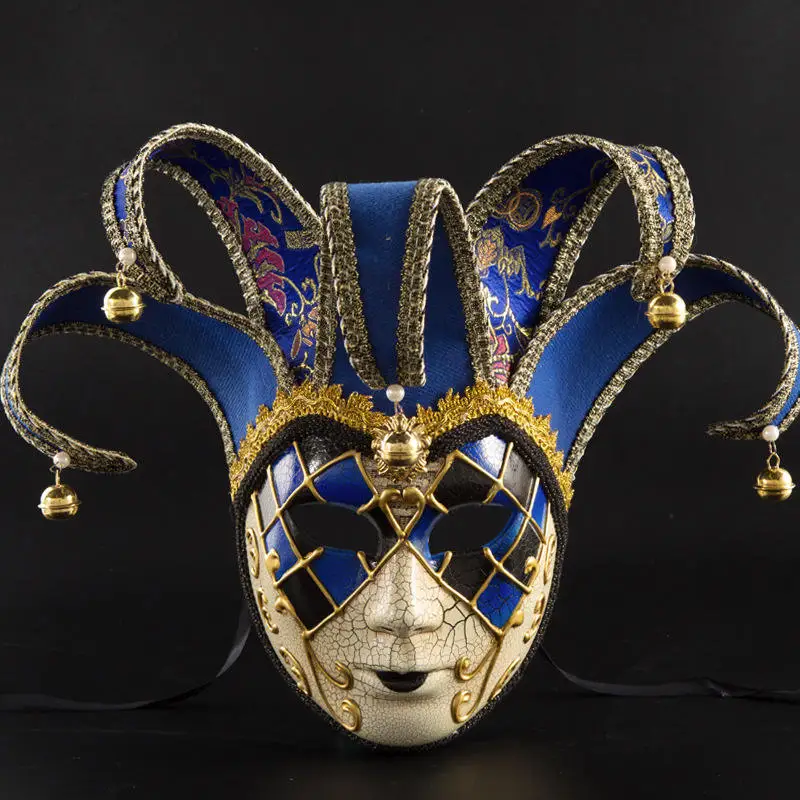Baige Halloween Woman Ghost Festival Fashion Venetian Clown Party Mask for Women Masquerade Mardi Gras Party Accessory