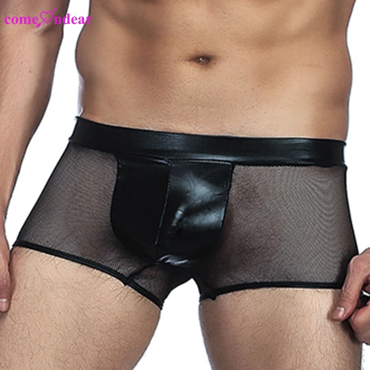 Private label temptation plus size pvc sexy latex underwear for man