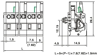 Factory supply amp connector spring connector for printer mcs spring terminal connectors