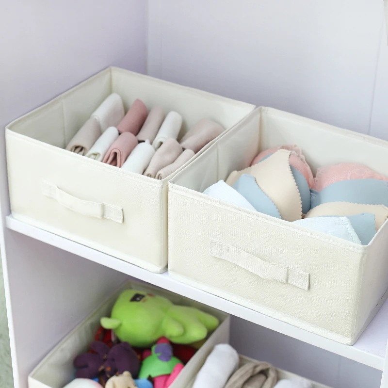 Small 600D oxford fabric Storage grids without lid for Closet Organization, home storage & organization storage drawers white
