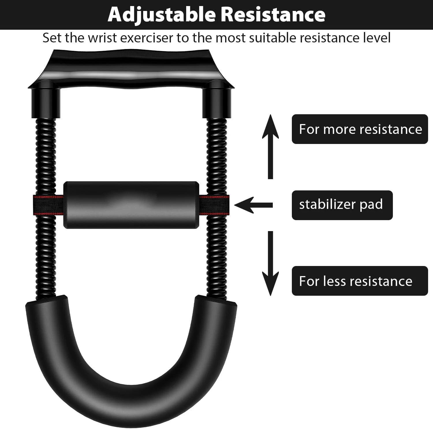 Wrist Strengthener Forearm Exerciser Adjustable Tension Improving Strength Hand Arm Grip Workout Strength Trainer Equipment Gym