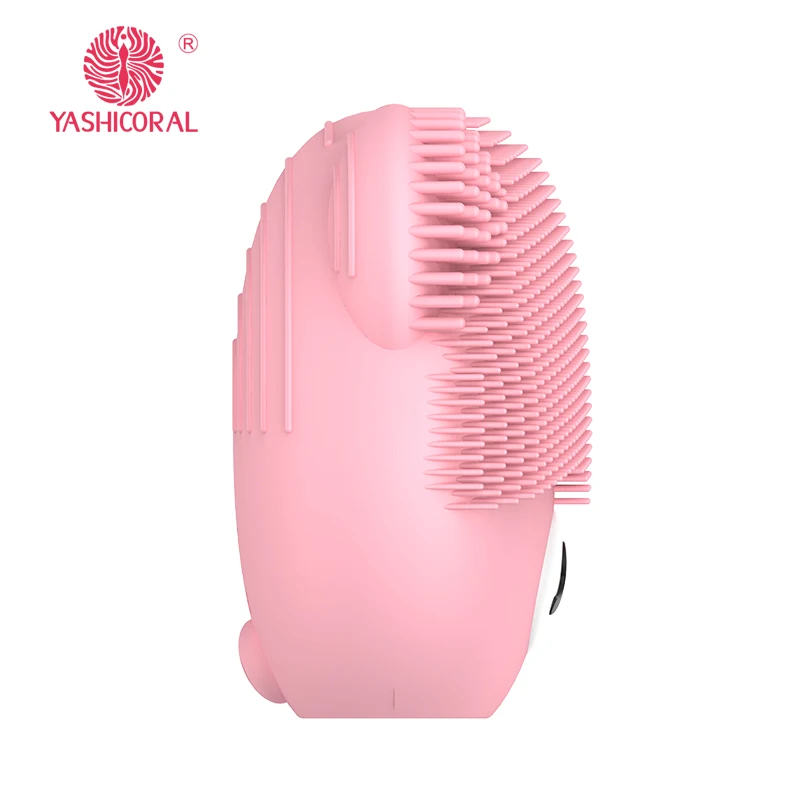 2020 Wholesale Waterproof Mini Vibration Rechargeable Silicone Deep Pore Face Cleaning Sonic Electric Facial Cleansing Brush