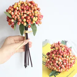 Artificial Blue Christmas Berries bouquet for Home and Office Decor
