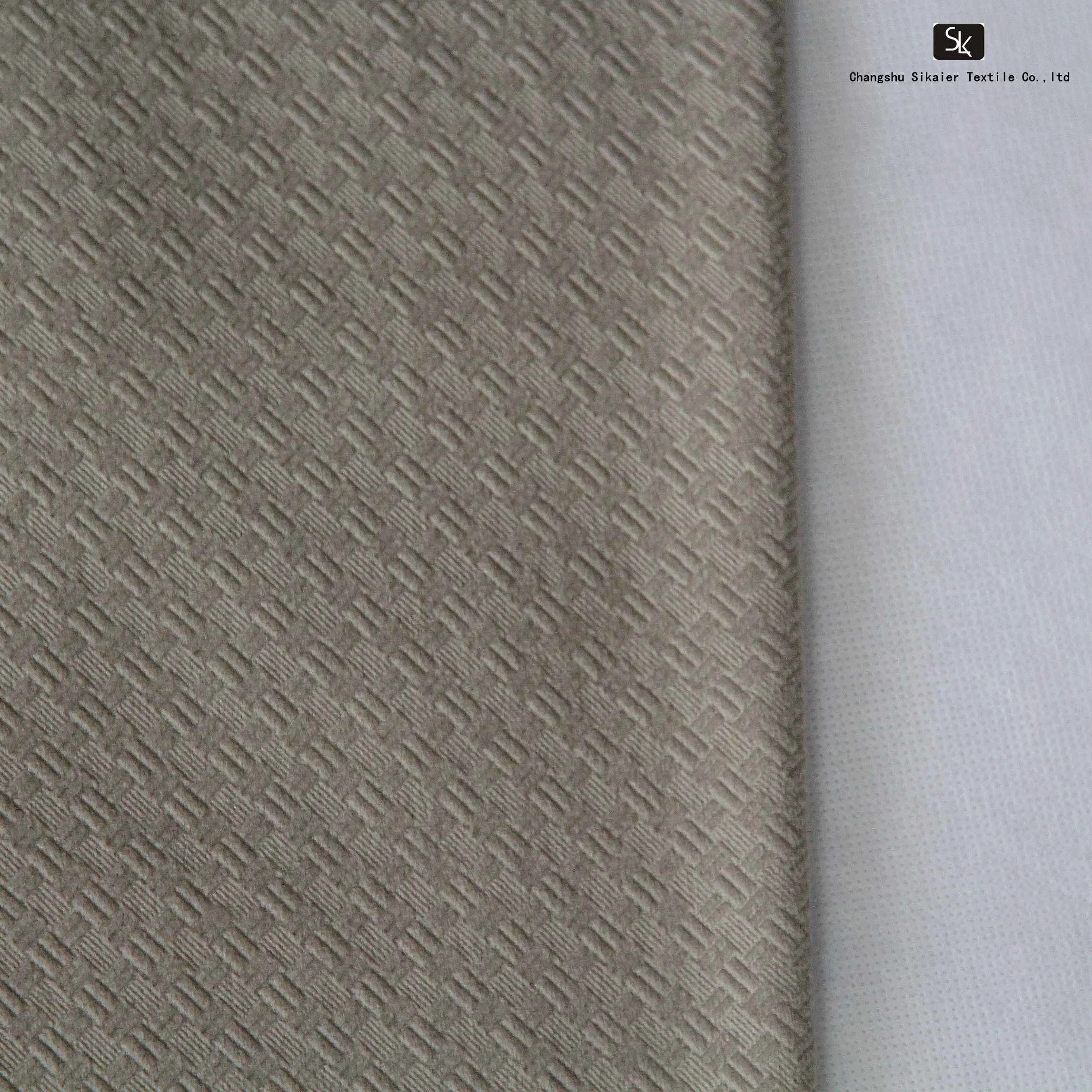 Unique Pattern 100% Polyester Deep Embossed Velvet Fabric with Foam for Car Seat/Bus Seat/Sofa Fabric