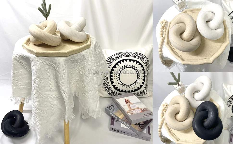 2 шт кисточки с деревянной звено цепи декором из бисера Гирлянда набор деревянными шарик ссылка резной деревянный декор стен дом молитвы декоративный