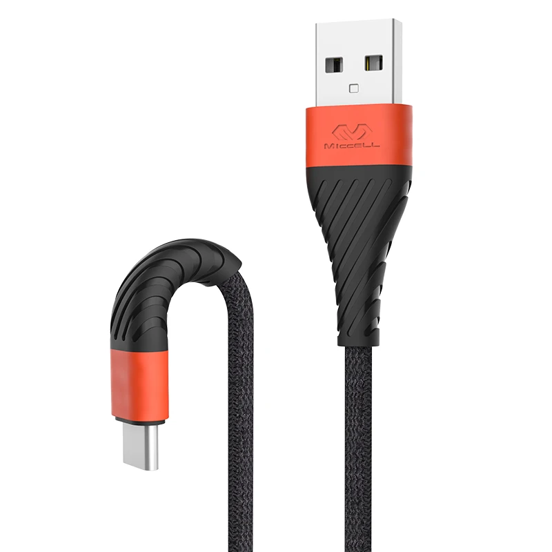  Плетеный кабель передачи данных Тип c 2A для мобильных телефонов android type-c micro V8 Быстрая зарядка usb кабели с упаковочной коробкой