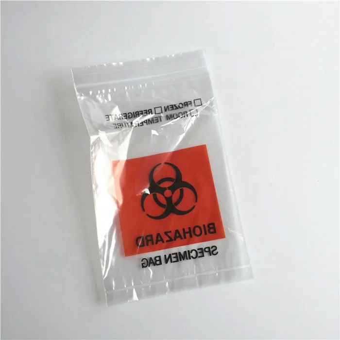 Biohazard Specimen Plastic Bag With Pocket