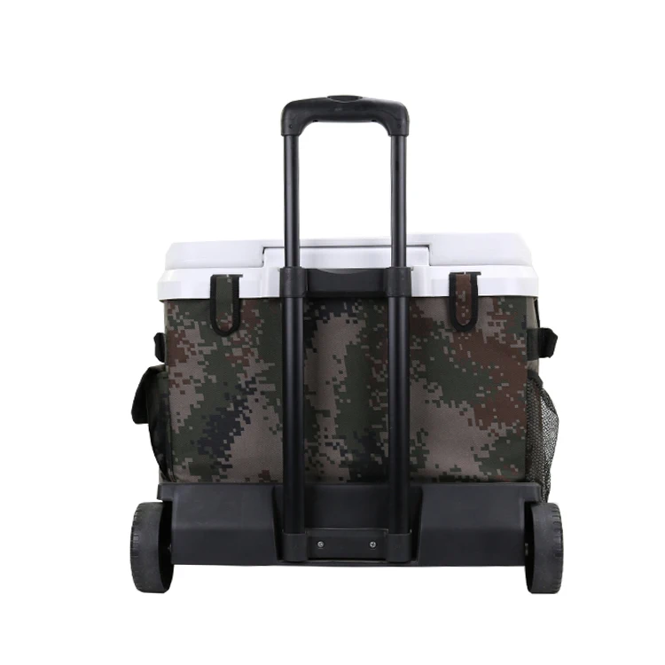 Лидер продаж, портативный пластиковый холодильник Gint для пива, льда, индивидуальный логотип, цветной холодильник с ручкой на колесах