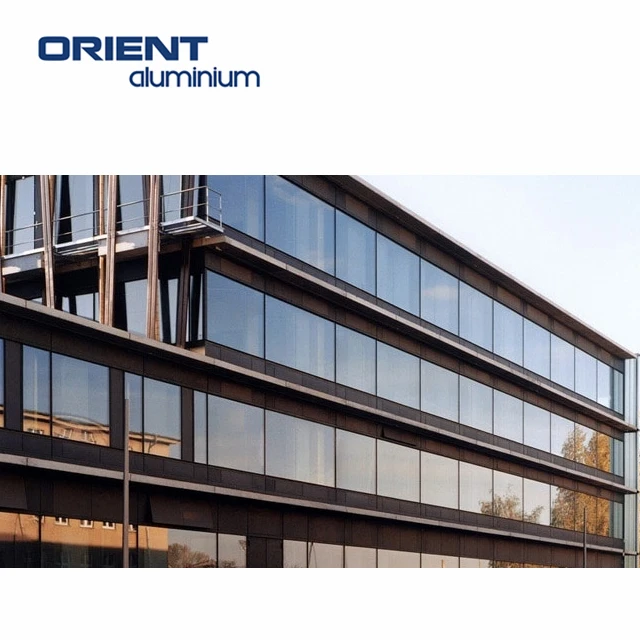 Подгонянный новейший дизайн остекления алюминиевый профиль занавес стены фасад