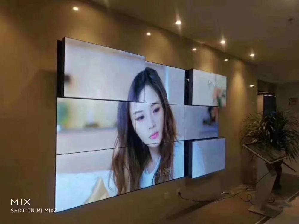 55inch floor stand LG DID LCD splicing advertising display indoor seamless video wall with cabinet