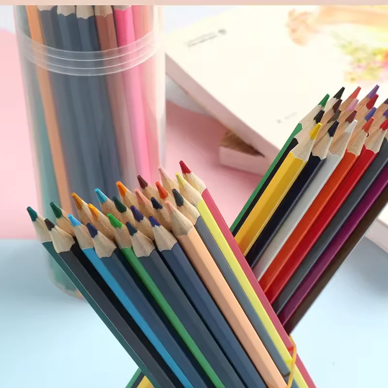 Best Selling School Supplies Student Colored Hexagonal Wood Colorful Pencil with Color Box Wholesale