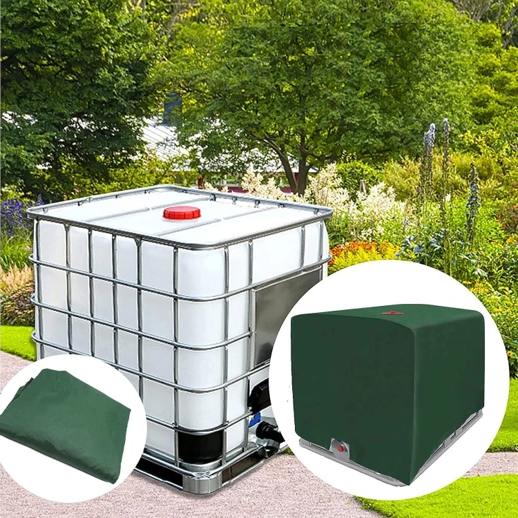 1000L IBC Water Container Tank Protection Cover Rainproof Sunscreen Cover Outdoor Water Tank Cover