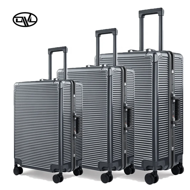 Anti-collision Aluminum Travel Boarding luggage TSA Lock 360 Degree Wheel hard shell suitcase trolley case
