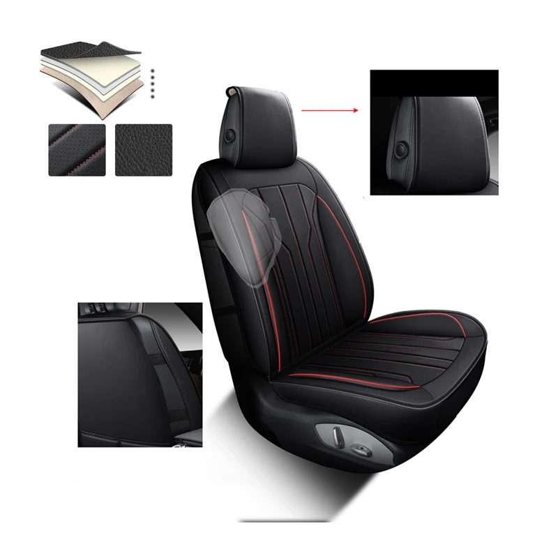 Universal Full Cover Leather Car Seats Cover Waterproof Original Seat Protector with Pockets for Car Seat
