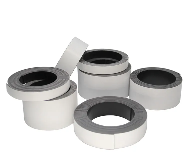 flexible rubber magnet self adhesive magnetic strip roll