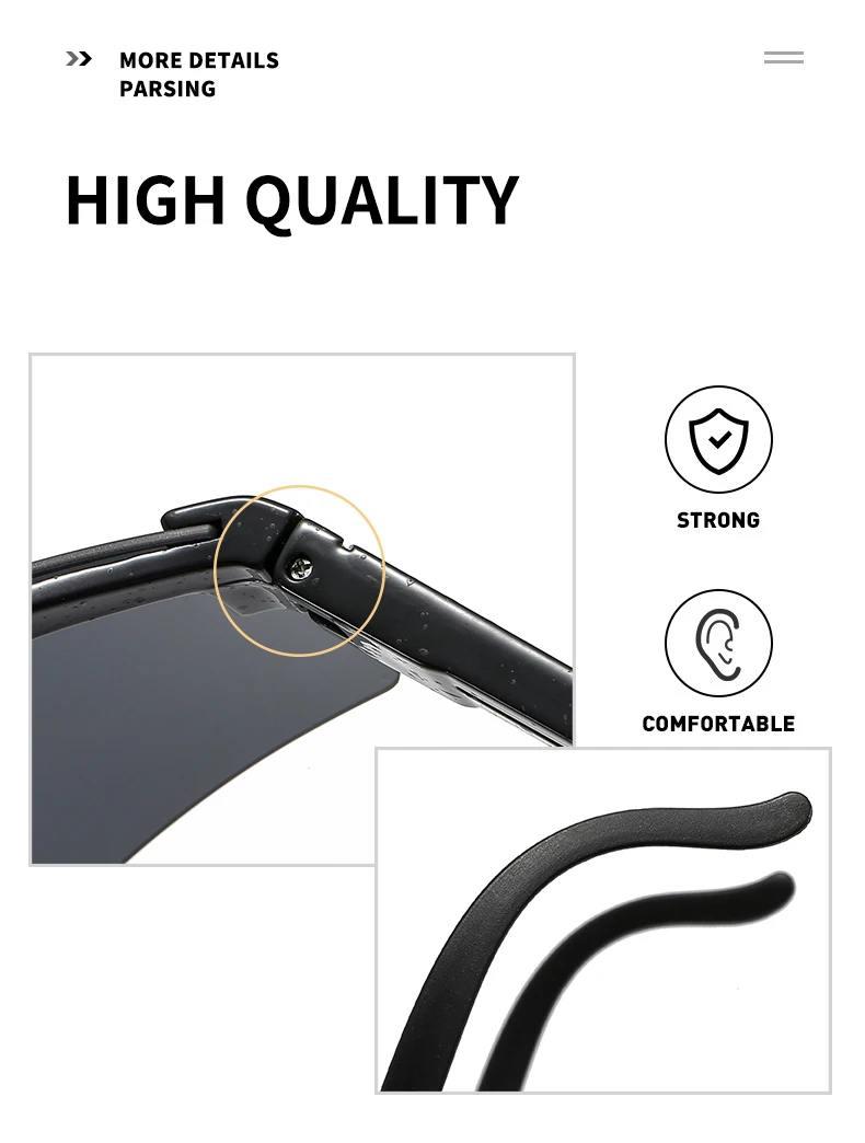  Hot Sale Fashion Cycling Sunglasses UV400 Protection Double Wide Mirror Flat Top Custom Logo Oversize Sport 2021
