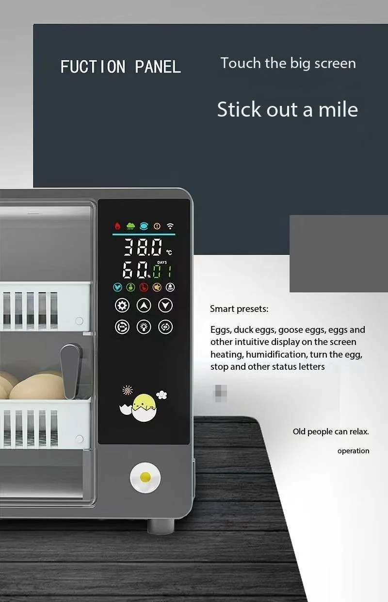 2024 Model CE Certified Automatic Incubator Hot Selling Small Household Unit for Duck Goose Bird Egg Hatching