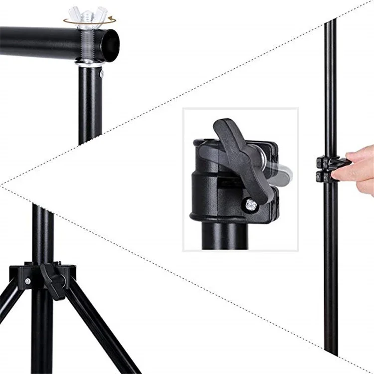 
Photo Video Studio 10Ft Backdrop Support System Kit Adjustable Background Stand with Carry Bag 