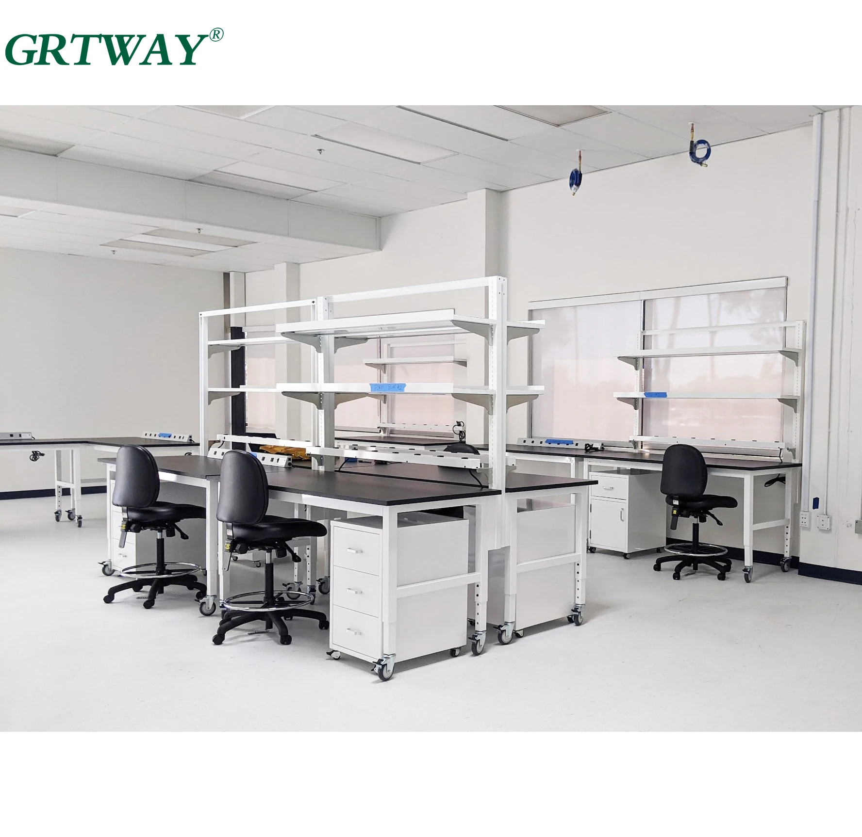 LAB031 Medical Laboratory Furniture Modern Design Workbench Tables with Chemical Resistant Top Laboratory Furniture