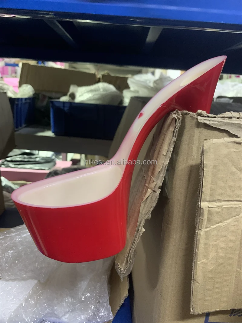 7 inch- 17cm super high heel sole  ABS material  black white red