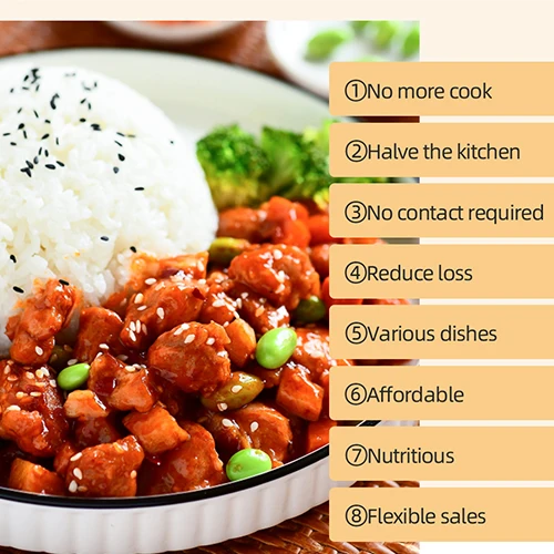 For worker and lazy bento Well quickly dish Kung Pao Chicken cover noodles and rice Suitable for restaurant pre made dishes