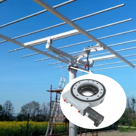 Solar Energy Worm Gear Slewing Drive For Solar Tracking System With Slew Bearing Gearmotor