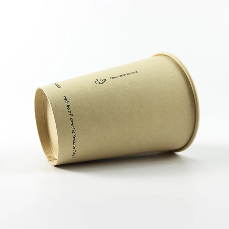 
Mellerio 8ozEco Compostable Biodegradable PLA Bamboo Fiber Coffee Disposable Single Wall Paper Cup 1000pieces/carton 