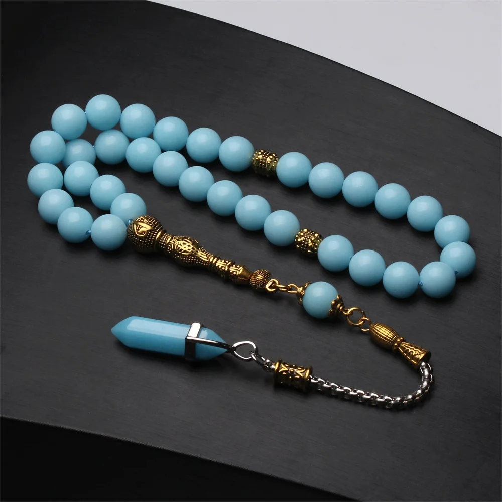 Muslim Tasbih Luminous stone Misbaha Metal tassel 33 66 99 prayer beads islamic fashion glow in dark Rosary tasbeeh