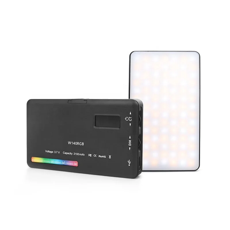 W140RGB карманный размер Type-C перезаряжаемое освещение для камеры мини RGB видео камера